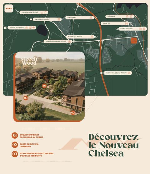 Carte de Meechwood à Chelsea, Québec
