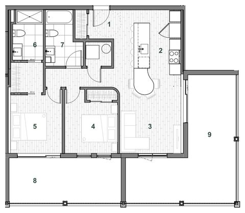 Plan — Immeuble B Unité 202