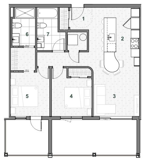 Plan — Immeuble B Unité 303