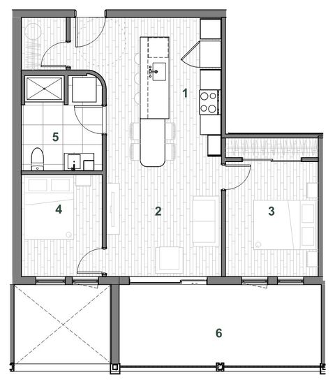 Plan — Immeuble B Unité 304
