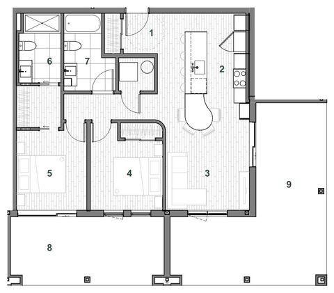 Plan — Immeuble C Unité 107