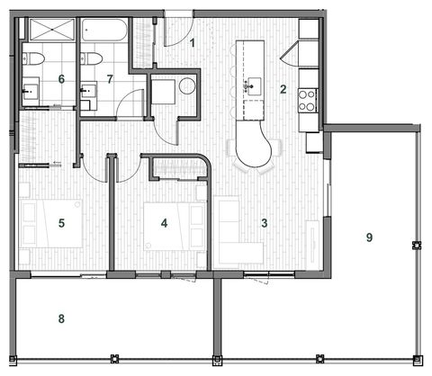 Plan — Immeuble C Unité 202