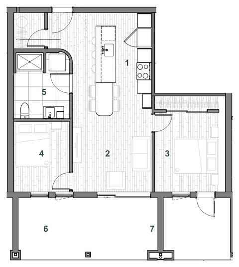 Plan — Immeuble D Unité 104