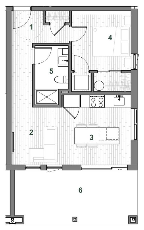 Plan — Immeuble D Unité 107