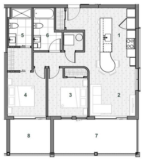 Plan — Immeuble D Unité 202