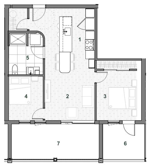 Plan — Immeuble D Unité 204