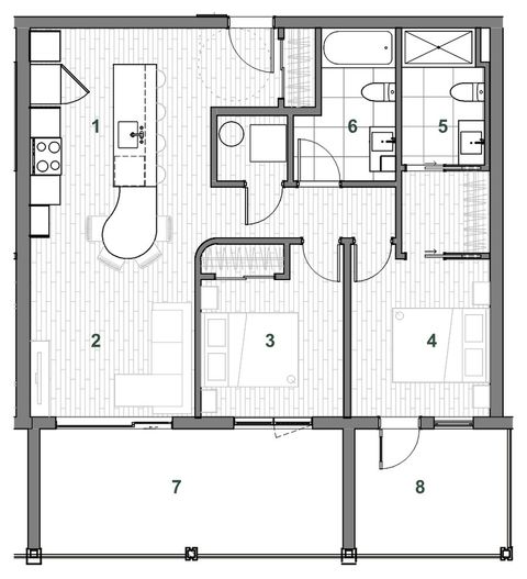 Plan — Immeuble D Unité 303