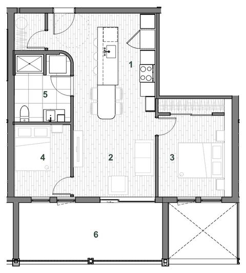 Plan — Immeuble D Unité 304
