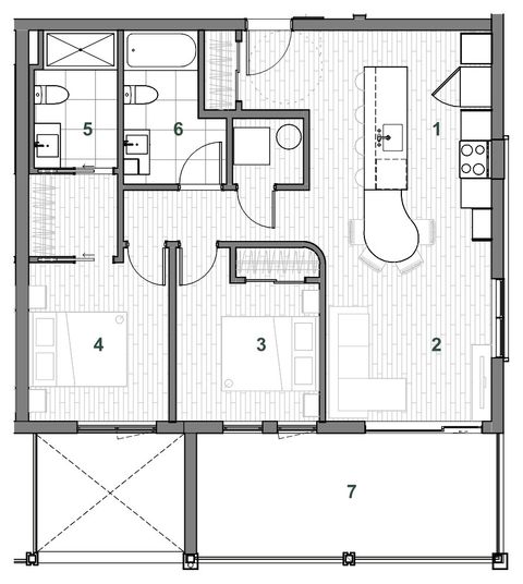 Plan — Immeuble D Unité 305