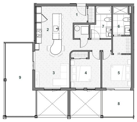 Plan — Immeuble D Unité 306