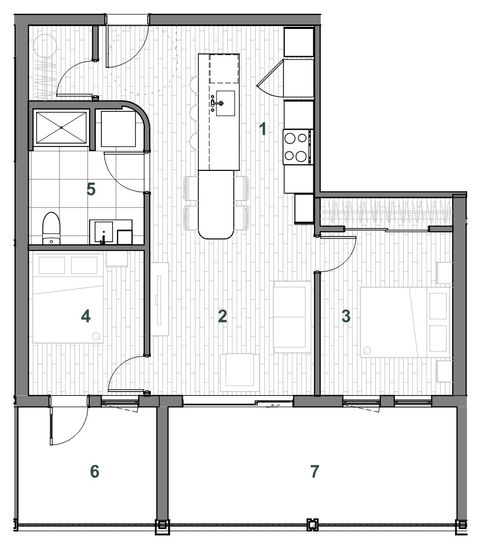 Plan — Immeuble E Unité 204