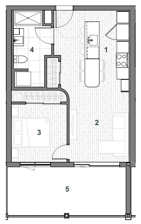 Plan — Immeuble E Unité 205