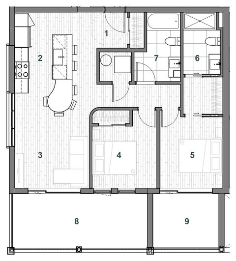 Plan — Immeuble E Unité 306